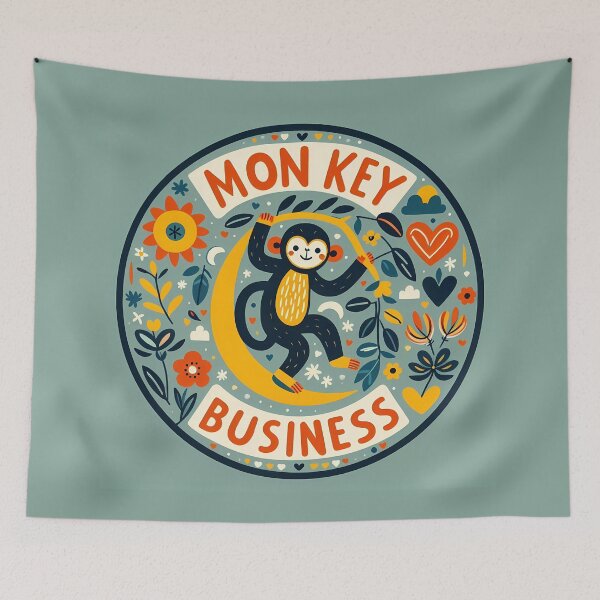 Item preview, Chimpanzee - Hope for Wildlife Scandinavian Folk Art by heidiannemorris © designed and sold by FOLK ART FUSION.