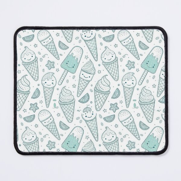 Item preview, Playful Summer Ice Cream Pattern with Smiling Kawaii Characters. designed and sold by RGShirtWorks.