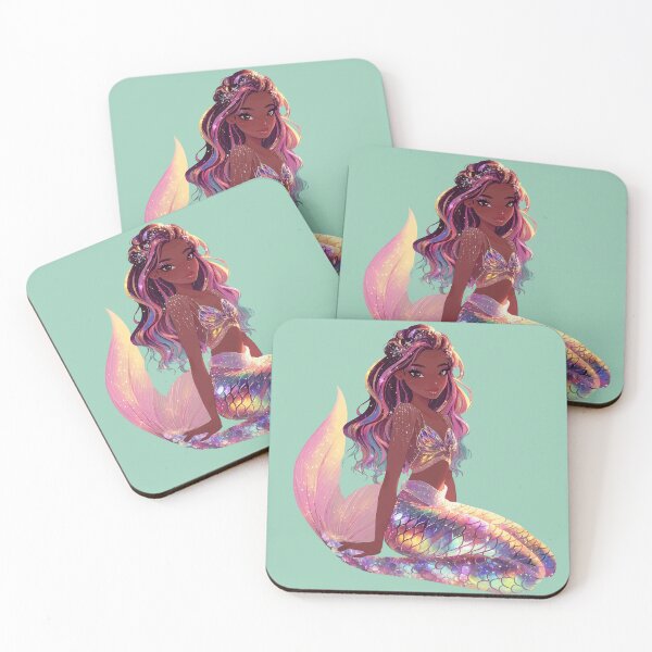 Item preview, Mermaid girl with dark skin designed and sold by Lichtisign.