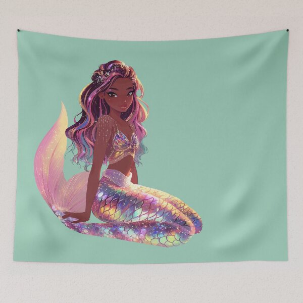 Item preview, Mermaid girl with dark skin designed and sold by Lichtisign.