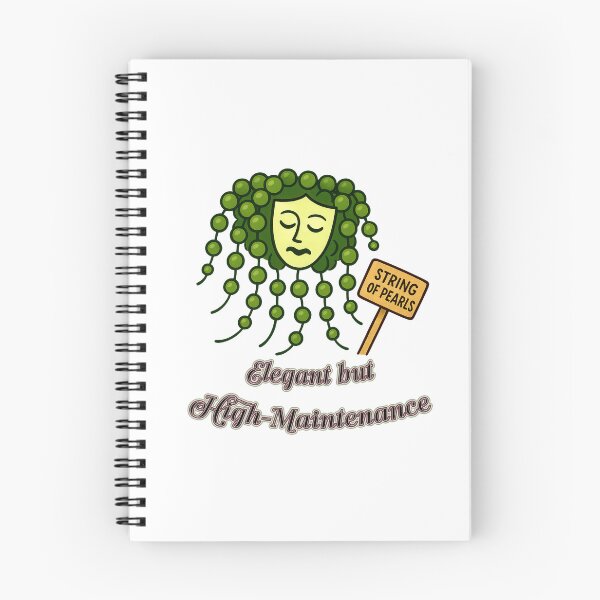 Item preview, String of Pearls – Elegant but High-Maintenance - Funny Plant Character designed and sold by EdgyEdgeArt.