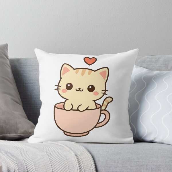 Item preview, Cute Kitten in a Mug – Kawaii Design designed and sold by ALBANAT.