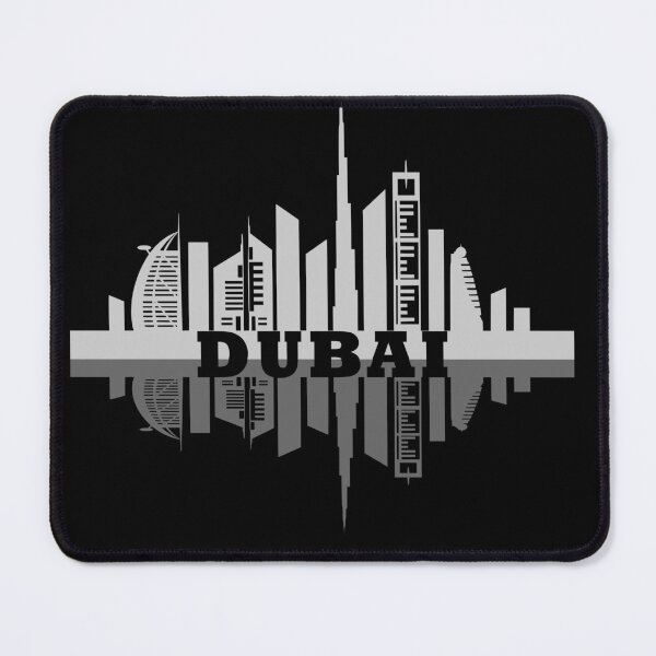 Item preview,  Dubai skyline shades of grey designed and sold by OctopusStudio.