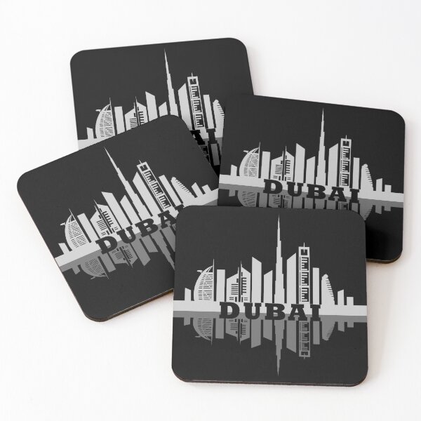 Item preview,  Dubai skyline shades of grey designed and sold by OctopusStudio.