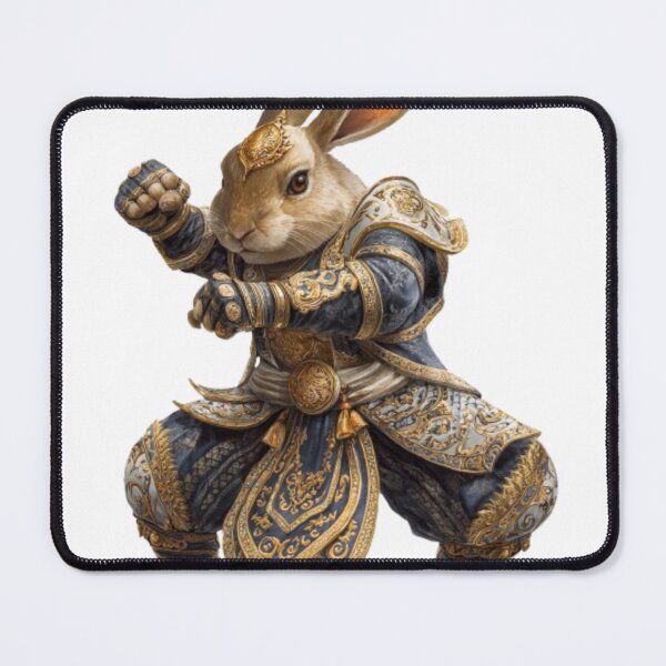 Item preview, Warrior Bunny – Thai Fantasy Martial Rabbit in Ornate Gold Armor designed and sold by WilaStyle.