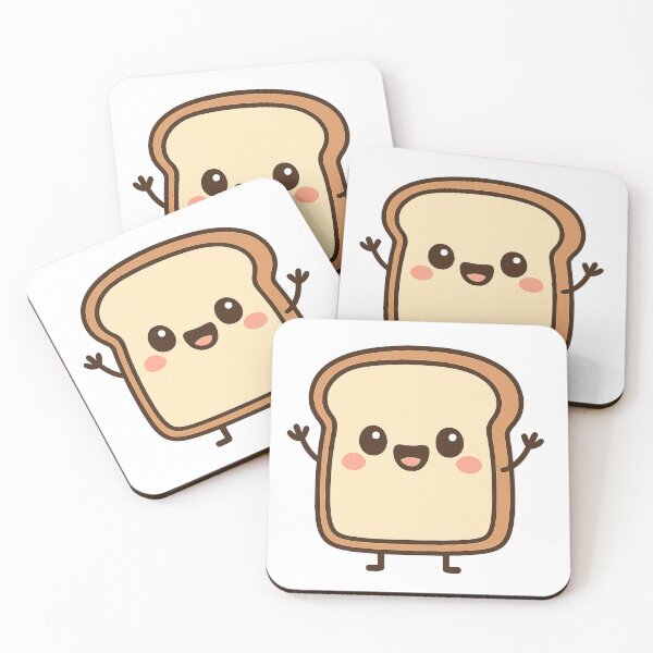 Item preview, Kawaii Party Bread Slice – Cute Toast designed and sold by ALBANAT.