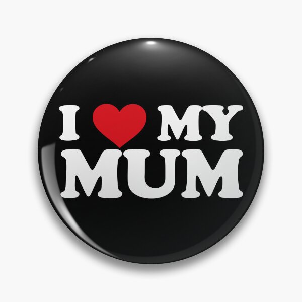 Item preview, I love my Mum - mother love (white text design) designed and sold by EmeraldeaArt.