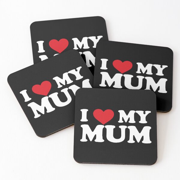 Item preview, I love my Mum - mother love (white text design) designed and sold by EmeraldeaArt.