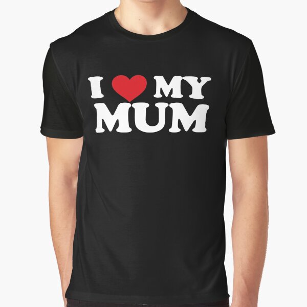 Item preview, I love my Mum - mother love (white text design) designed and sold by EmeraldeaArt.