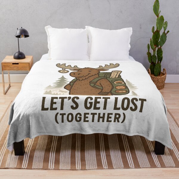 Item preview, Let’s Get Lost Together Camping Moose designed and sold by Romeo Fashion.