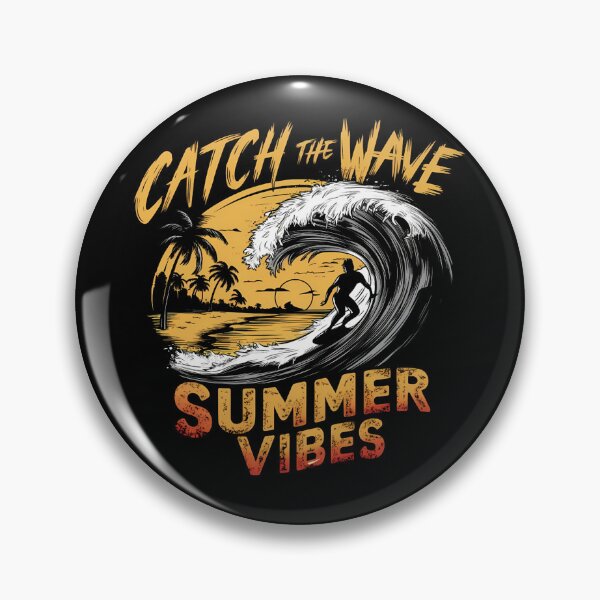 Item preview, Catch The Wave Summer Vibes ,Vintage, Summer ,Surfing design  designed and sold by Style2Vie.