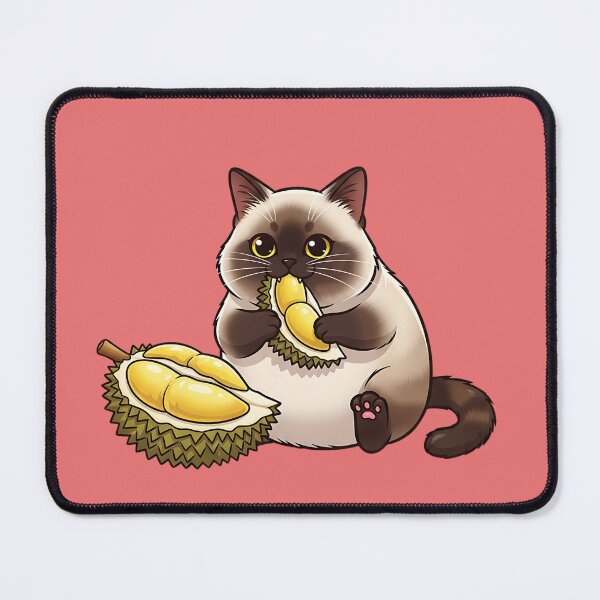 Item preview, Chubby Siamese Cat Enjoying Durian designed and sold by LOVE ART DESIGNS .