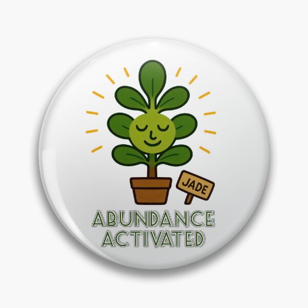 Item preview, Jade Plant – Abundance Activated - Funny Houseplant Characters designed and sold by EdgyEdgeArt.