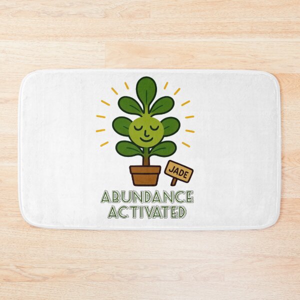Item preview, Jade Plant – Abundance Activated - Funny Houseplant Characters designed and sold by EdgyEdgeArt.