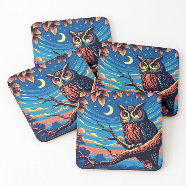 Item preview, colorful cute owl designed and sold by Dogandesighn.
