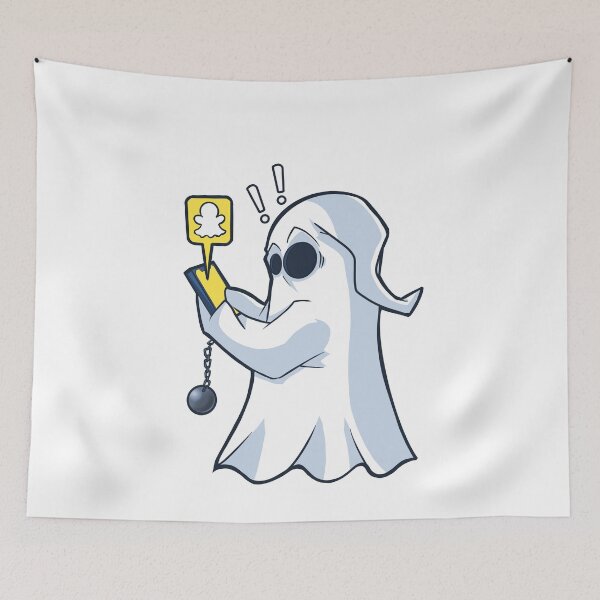 Item preview, A little ghost on his smartphone addicted to social networks designed and sold by fifou96.