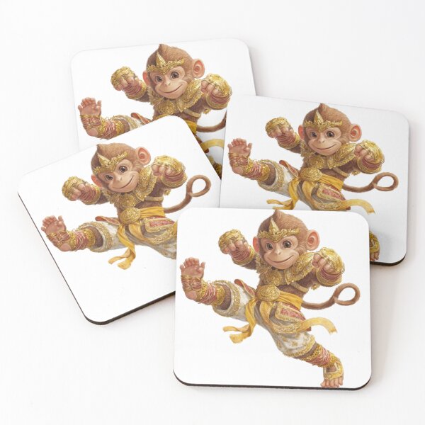 Item preview, Martial Monkey Warrior – Cute Thai Zodiac Fighter in Golden Armor designed and sold by WilaStyle.