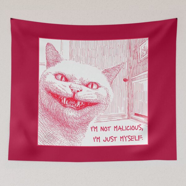 Item preview, I'm not malicious, I'm just myself, a funny cat, a malicious cat designed and sold by silent-violin.
