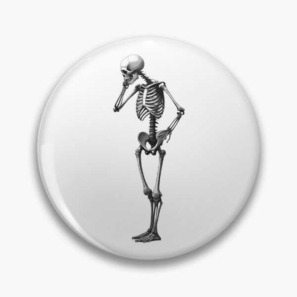 Item preview, Thinking Skeleton – Funny Spooky Minimalist Design designed and sold by Pixel--Threads.