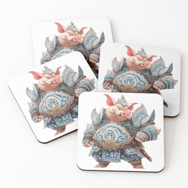 Item preview, Zodiac Pig Warrior – Thai Fantasy Boar in Ornate Blue Armor designed and sold by WilaStyle.