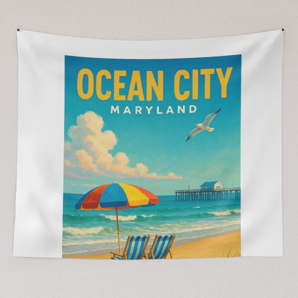 Item preview, Ocean City Maryland Beach Pier designed and sold by Aryabek.