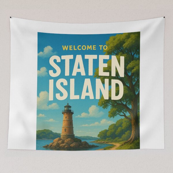 Item preview, Staten Island Lighthouse and Forest Path designed and sold by Aryabek.