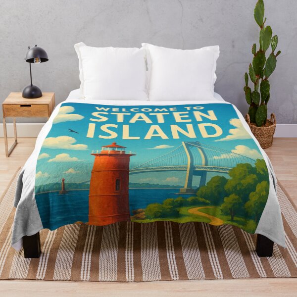 Item preview, Staten Island Lighthouse and Verrazzano Bridge designed and sold by Aryabek.