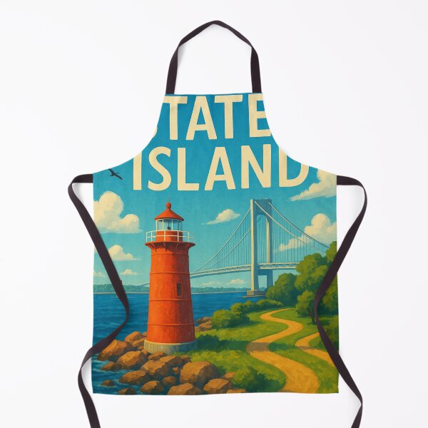 Item preview, Staten Island Lighthouse and Verrazzano Bridge designed and sold by Aryabek.