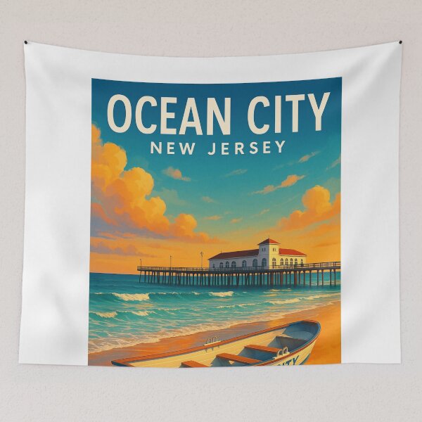 Item preview, Ocean City New Jersey Beach and Pier designed and sold by Aryabek.