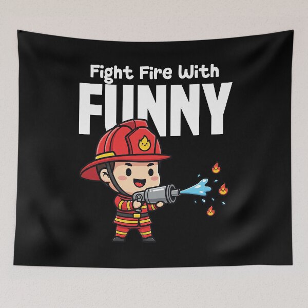 Item preview, FIGHT FIRE WITH FUNNY - FIREFIGHTER GIFT designed and sold by KEF Custom.