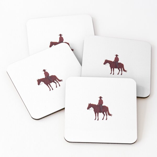 Item preview, A majestic brown horse wearing a classic cowboy hat, standing in a sunset-lit desert landscape, realistic style, high detail, dramatic lighting, cinematic look designed and sold by Palmate-m.