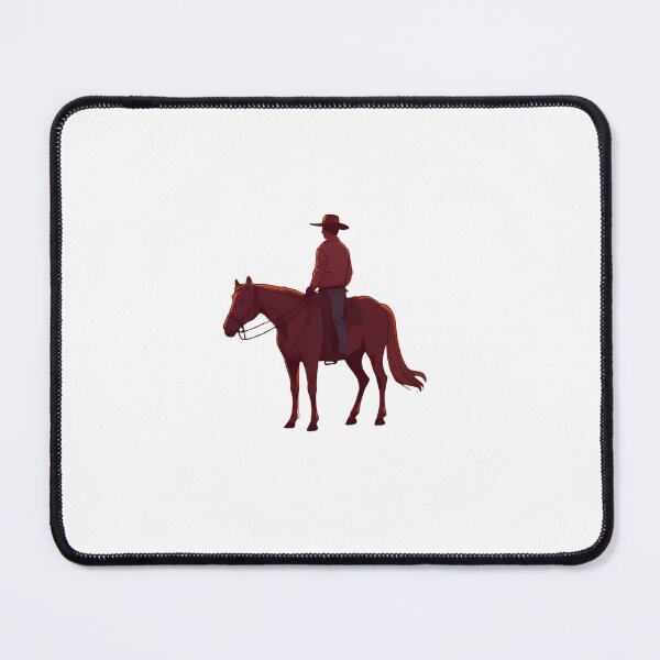 Item preview, A majestic brown horse wearing a classic cowboy hat, standing in a sunset-lit desert landscape, realistic style, high detail, dramatic lighting, cinematic look designed and sold by Palmate-m.