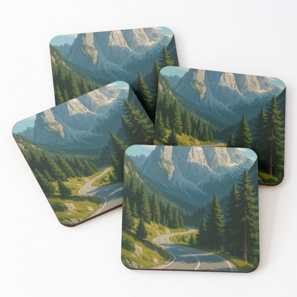 Item preview, Vršič Pass Road and Julian Alps Peaks designed and sold by Aryabek.