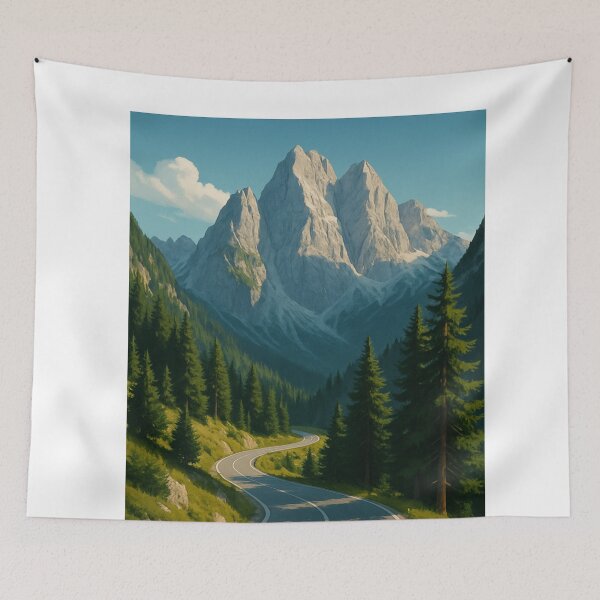 Item preview, Vršič Pass Road and Julian Alps Peaks designed and sold by Aryabek.