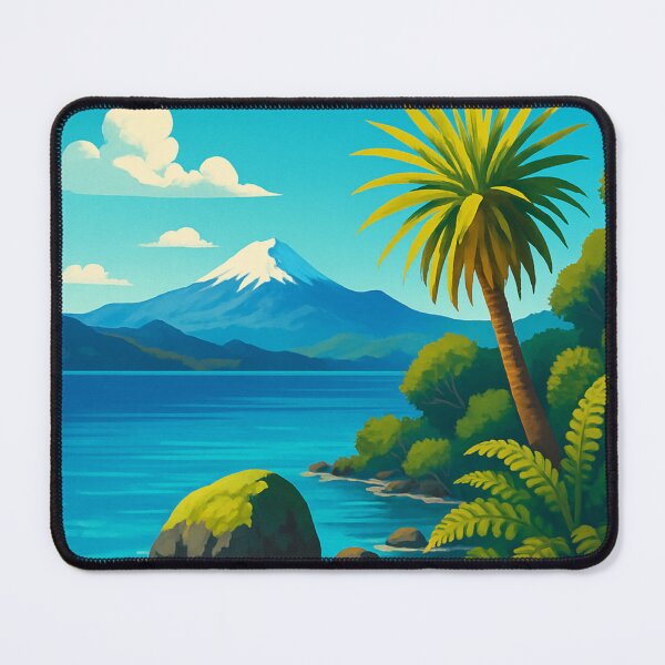 Item preview, Lake Taupō with Volcanic Backdrop designed and sold by Aryabek.