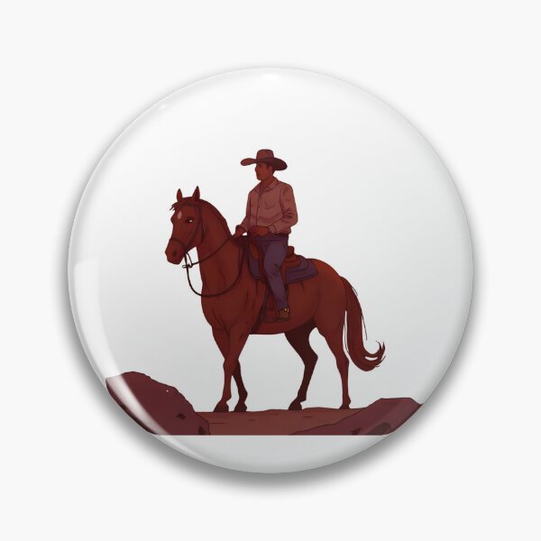 Item preview, A majestic brown horse wearing a classic cowboy hat, standing in a sunset-lit desert landscape, realistic style, high detail, dramatic lighting, cinematic look designed and sold by Palmate-m.