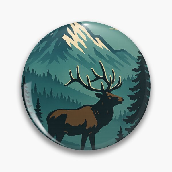 Item preview, Estes Park Colorado with Elk and Sunset Peaks designed and sold by Aryabek.
