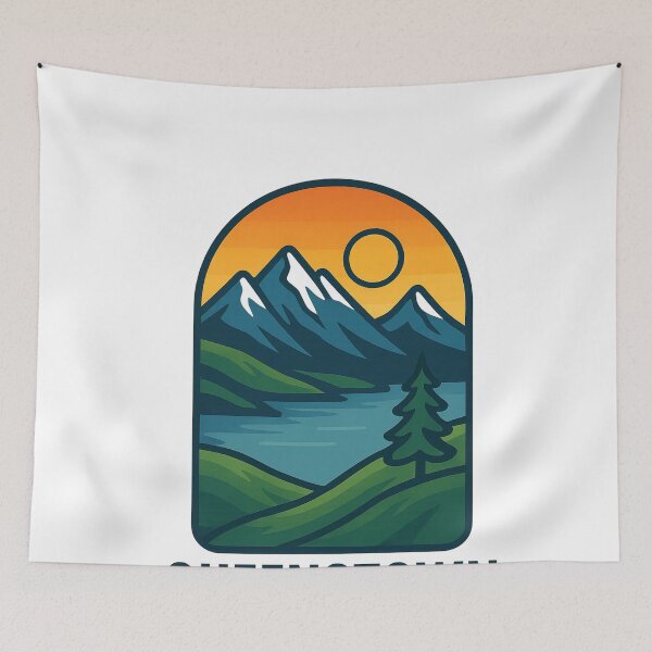 Item preview, Queenstown New Zealand Alpine Landscape designed and sold by Aryabek.