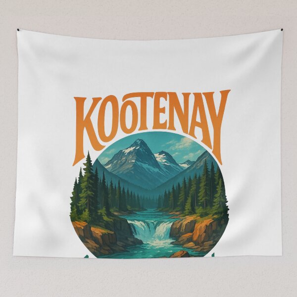 Item preview, Kootenay National Park Waterfall and Mountains designed and sold by Aryabek.