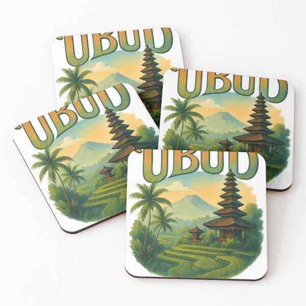 Item preview, Ubud Bali with Volcano and Rice Terraces designed and sold by Aryabek.