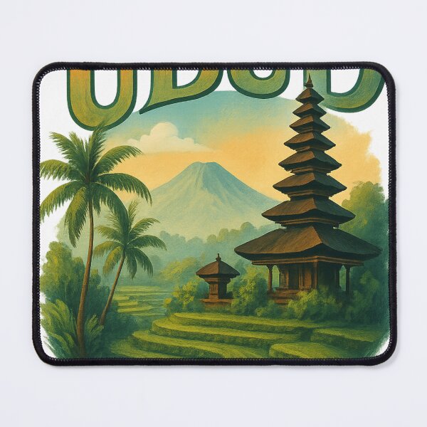Item preview, Ubud Bali with Volcano and Rice Terraces designed and sold by Aryabek.