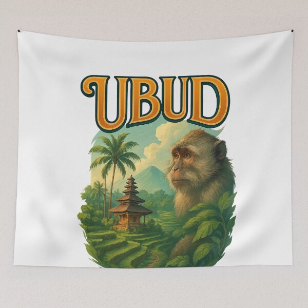 Item preview, Ubud Bali with Monkey Forest and Volcano designed and sold by Aryabek.