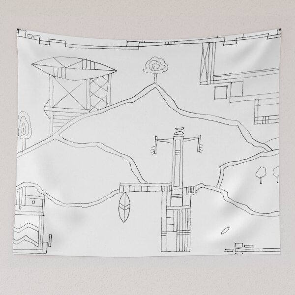 Item preview, sketch of City of Illusions. abstract designed and sold by Tereza Pilar  Art.