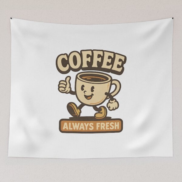 Item preview, Vintage Coffee Cartoon Coffee Lover Vintage Typography Design designed and sold by Uglyandcute.