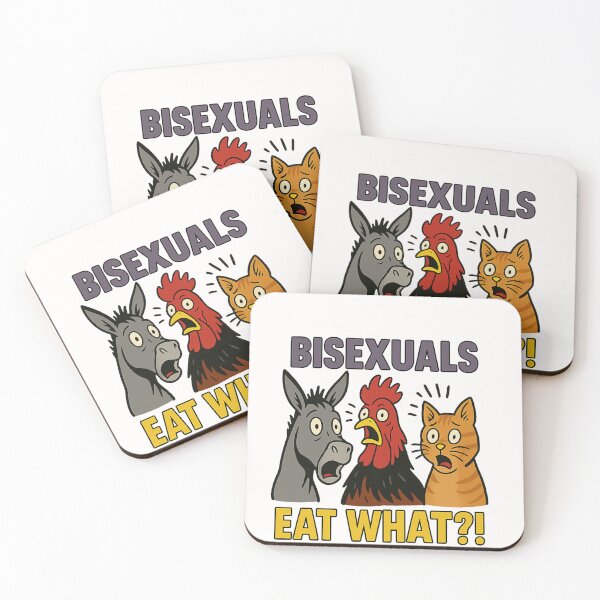 Item preview, Bisexuals Eat What?! Funny LGBTQ Animal Reaction designed and sold by Places On Earth.