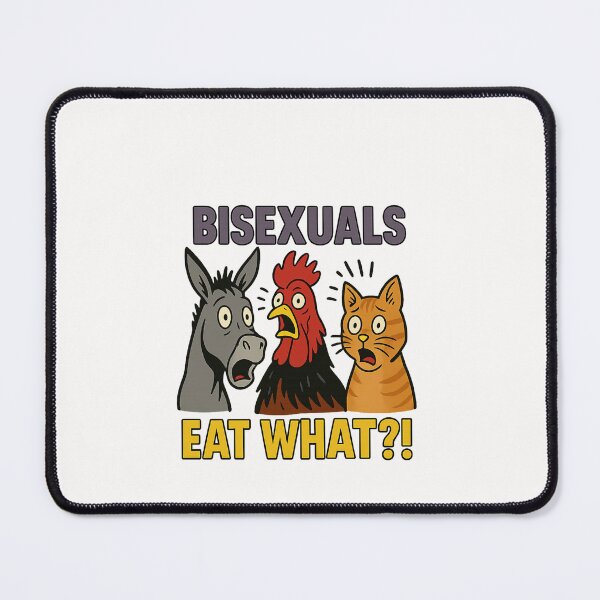 Item preview, Bisexuals Eat What?! Funny LGBTQ Animal Reaction designed and sold by Places On Earth.