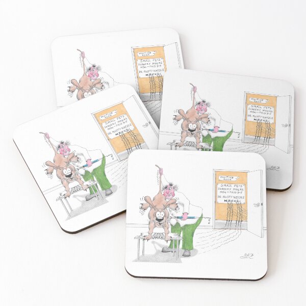 Item preview, Dog at vet lifting tail designed and sold by Richard Fettes.