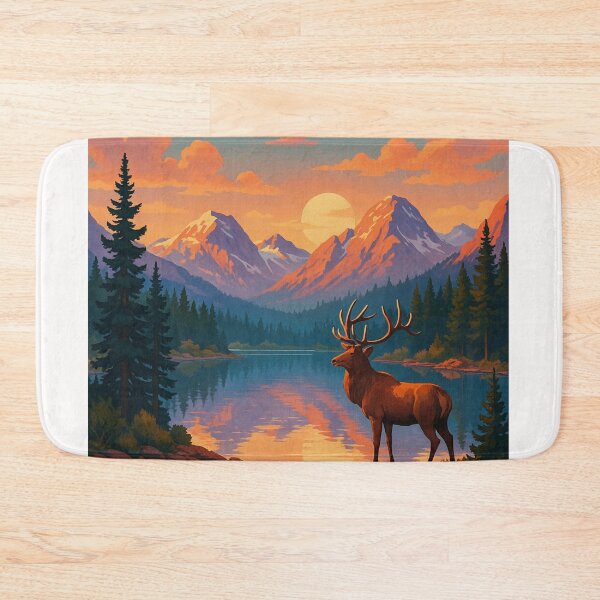 Item preview, Estes Park Colorado Sunset with Elk designed and sold by Places On Earth.