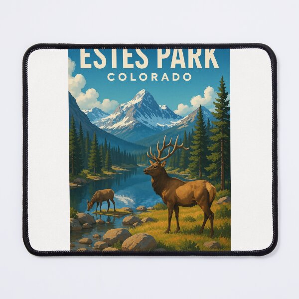 Item preview, Estes Park Colorado with Alpine Wildlife designed and sold by Places On Earth.