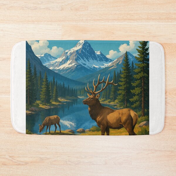 Item preview, Estes Park Colorado with Alpine Wildlife designed and sold by Places On Earth.